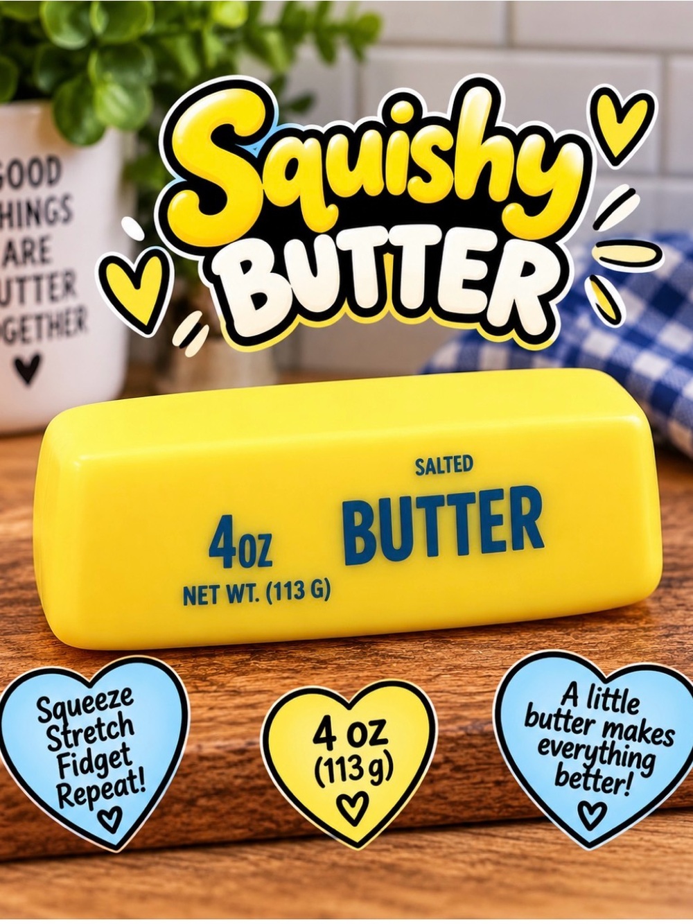 Squishy Butter - Yellow Squeeze Fidget